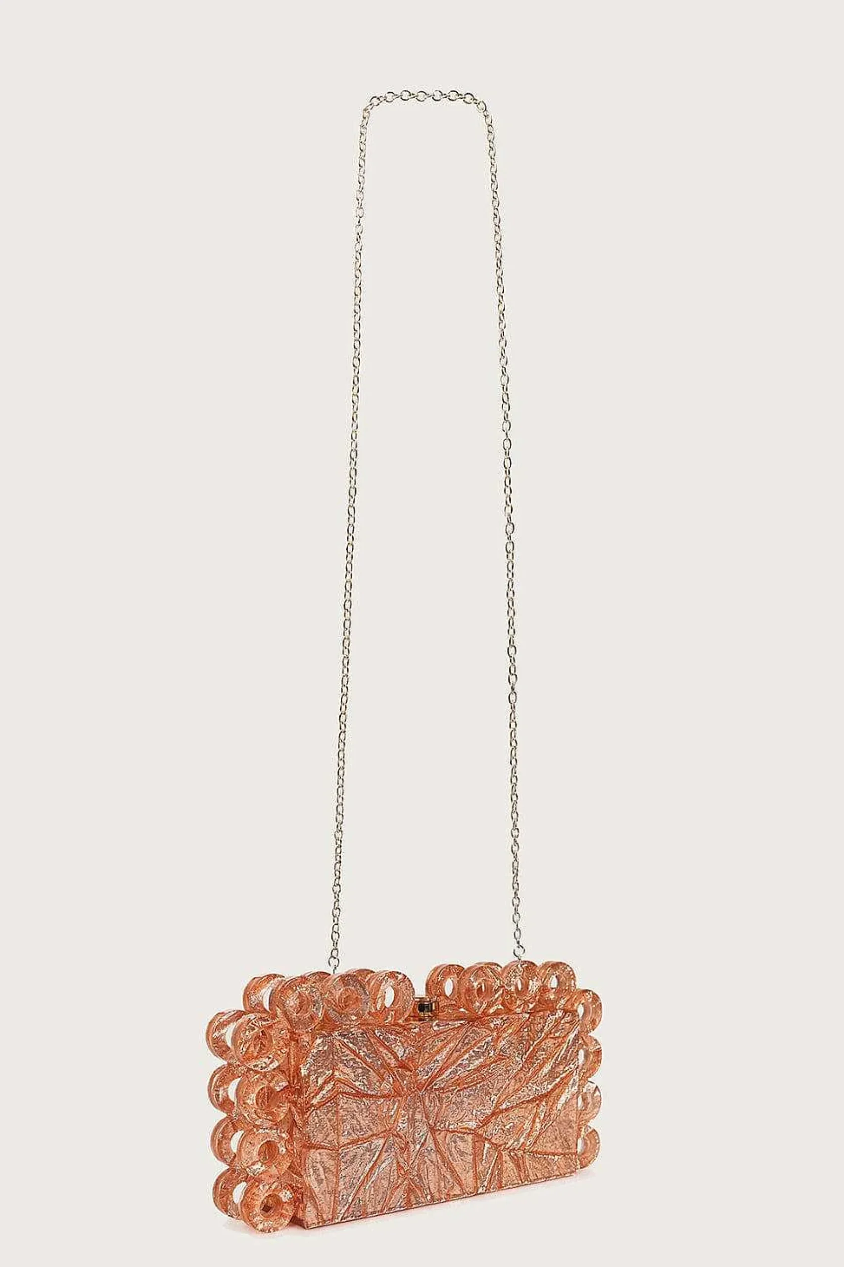 Celeste Circular Textured Box Clutch Bag In Rose Gold<Lavish Alice Best Sale
