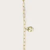 Dana Hammered Effect Oval Charm Link Gold Bracelet<Lavish Alice Best