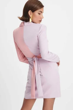 Ellie Colour Block Blazer Wrap Mini Dress In Lilac & Pink<Lavish Alice Cheap