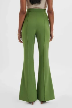 Emelie Fit & Flare Tailored Trouser In Green<Lavish Alice Best