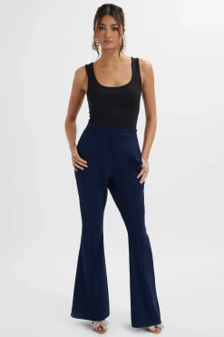 Emelie Fit & Flare Trousers In Navy<Lavish Alice Online