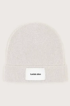 Ezra Knitted Cashmere Blend Beanie In Sand<Lavish Alice Cheap