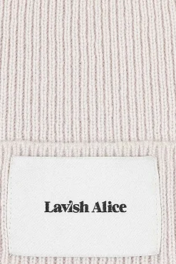 Ezra Knitted Cashmere Blend Beanie In Sand<Lavish Alice Cheap
