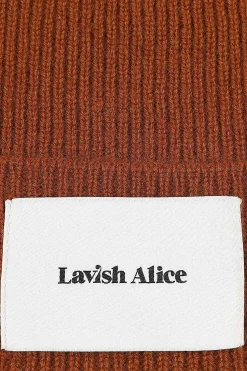 Ezra Knitted Cashmere Blend Beanie In Camel<Lavish Alice Cheap