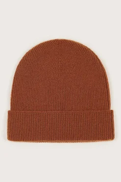 Ezra Knitted Cashmere Blend Beanie In Camel<Lavish Alice Cheap