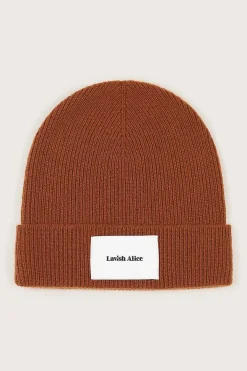 Ezra Knitted Cashmere Blend Beanie In Camel<Lavish Alice Cheap