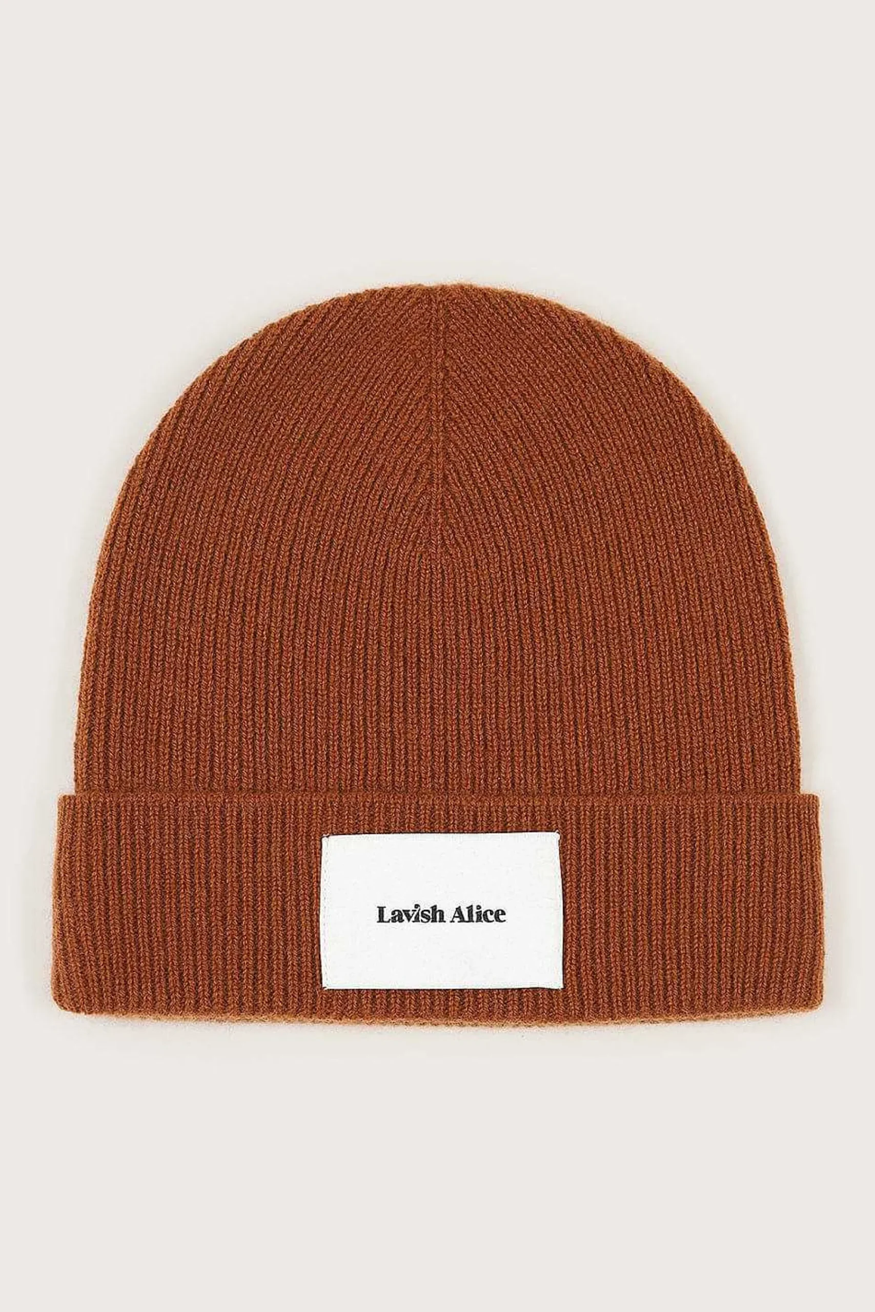 Ezra Knitted Cashmere Blend Beanie In Camel<Lavish Alice Cheap