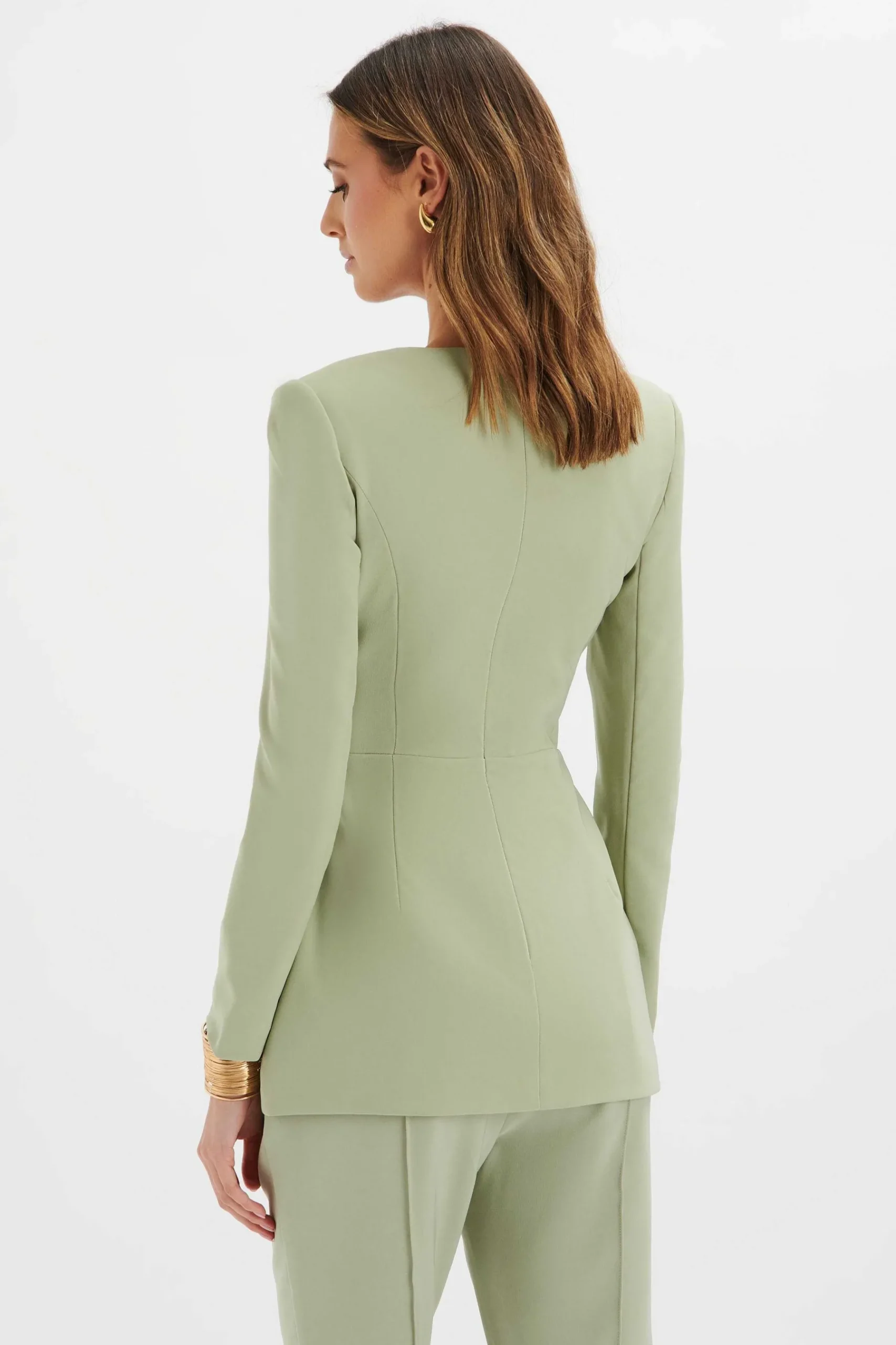 Freja Tailored Bandeau Blazer In Sage Green<Lavish Alice Discount