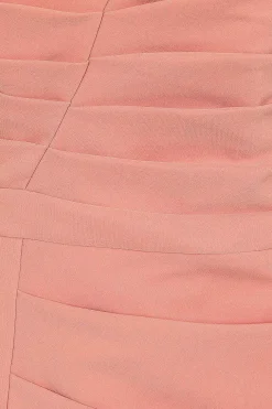 Hailey Pleated Bardot Midi Dress In Coral<Lavish Alice Online