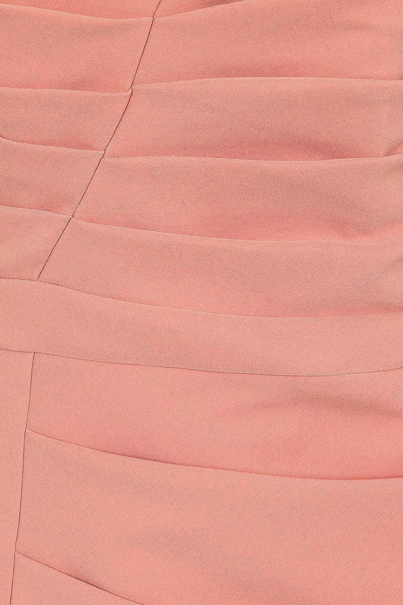 Hailey Pleated Bardot Midi Dress In Coral<Lavish Alice Online