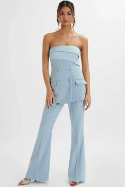 Macie Bandeau Tailored Jumpsuit In Cornflower Blue<Lavish Alice Outlet