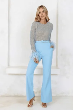 Myla Beaded Sequin Jumpsuit In Baby Blue<Lavish Alice Flash Sale