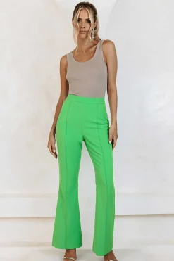 Raquel Fit And Flare Trouser In Apple Green<Lavish Alice Cheap