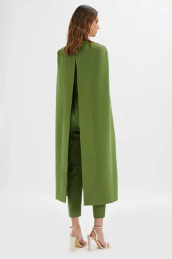 Rayna Cape Style Tailored Jumpsuit In Green<Lavish Alice Clearance