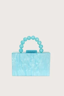 Reya Bead Handle Marbled Box Clutch Bag In Blue<Lavish Alice Sale