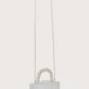 Reya Bead Handle Marbled Box Clutch Bag In White<Lavish Alice Fashion