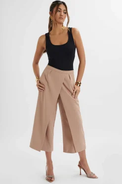 Siya Wrap Culotte Trousers In Camel<Lavish Alice Best