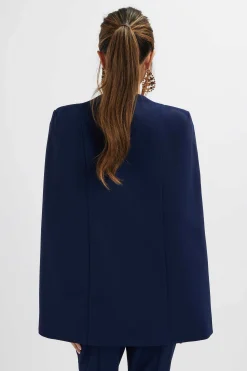 Skye Belted Cape Blazer In Navy<Lavish Alice Cheap