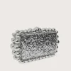 Tia Marbled Faux Pearl Box Clutch Bag In Silver<Lavish Alice Cheap