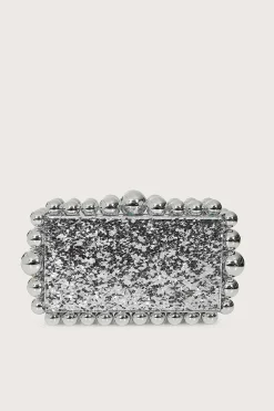 Tia Marbled Faux Pearl Box Clutch Bag In Silver<Lavish Alice Cheap