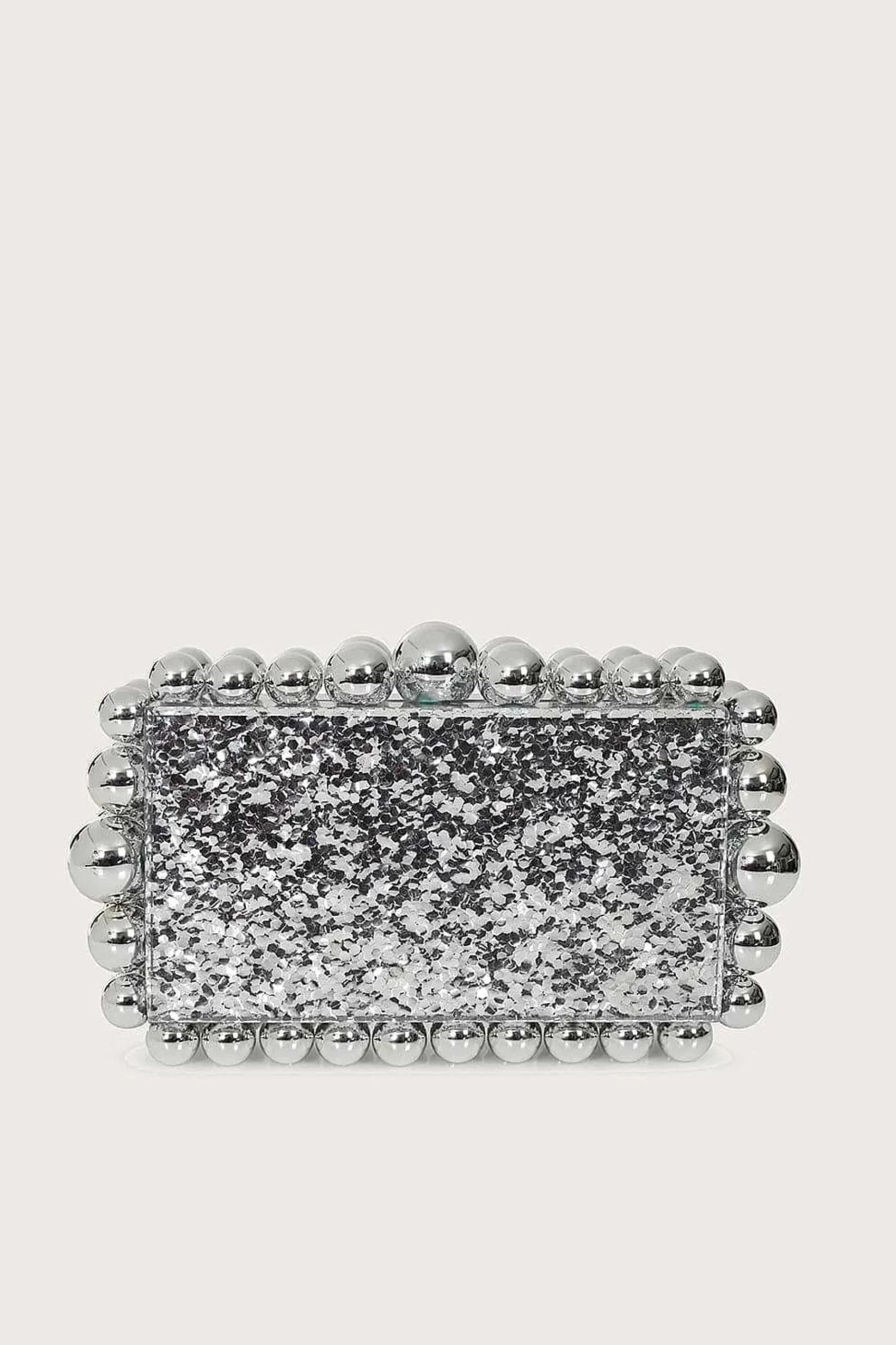 Tia Marbled Faux Pearl Box Clutch Bag In Silver<Lavish Alice Cheap