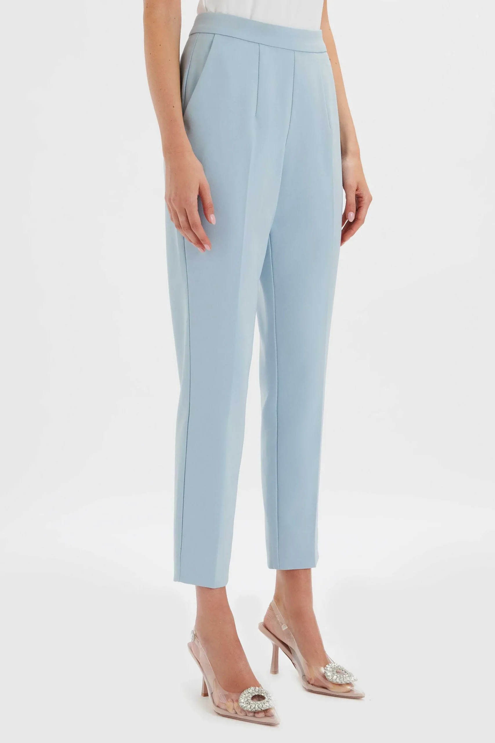 Vanessa Tapered Leg Trouser In Cornflower Blue<Lavish Alice Hot