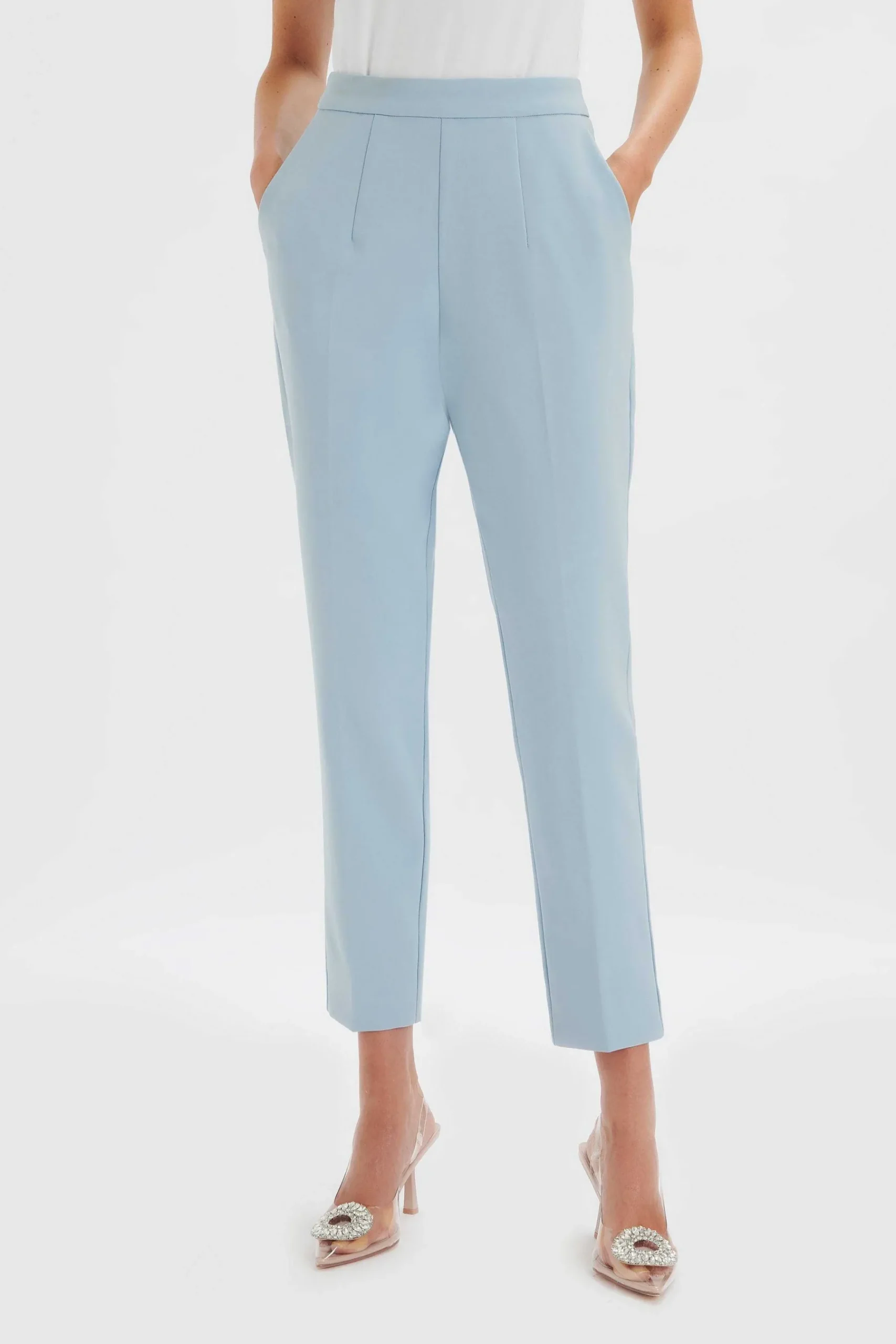 Vanessa Tapered Leg Trouser In Cornflower Blue<Lavish Alice Hot