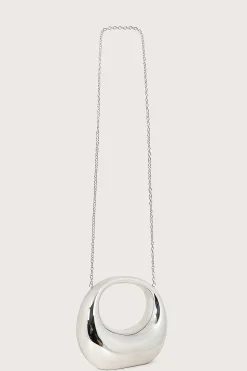 Viviana Sculptural Acrylic Clutch Bag In Silver<Lavish Alice Cheap