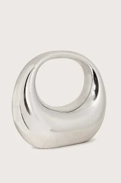 Viviana Sculptural Acrylic Clutch Bag In Silver<Lavish Alice Cheap