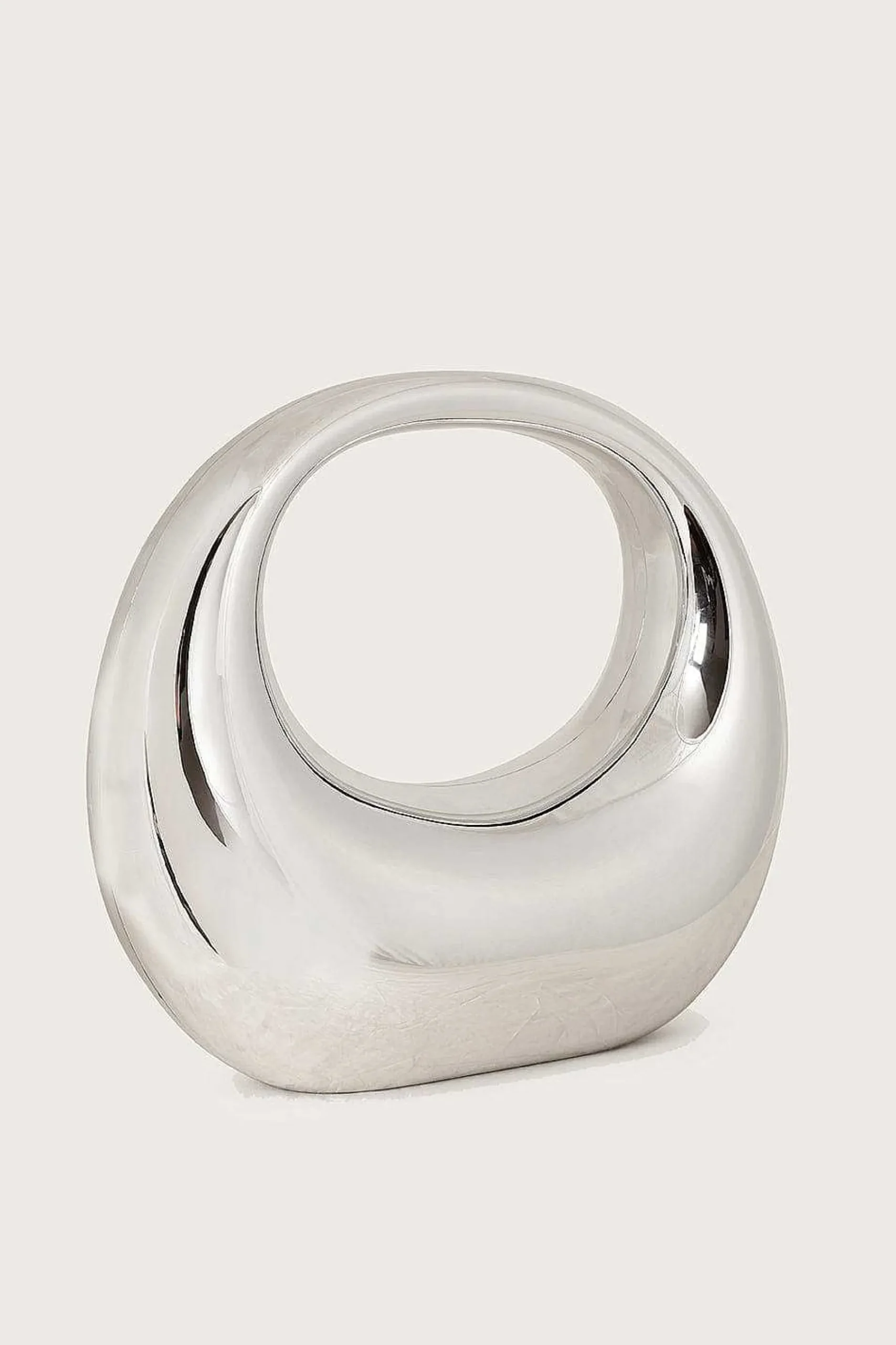 Viviana Sculptural Acrylic Clutch Bag In Silver<Lavish Alice Cheap