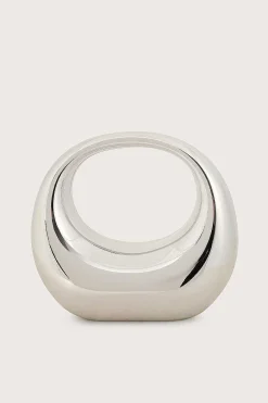 Viviana Sculptural Acrylic Clutch Bag In Silver<Lavish Alice Cheap