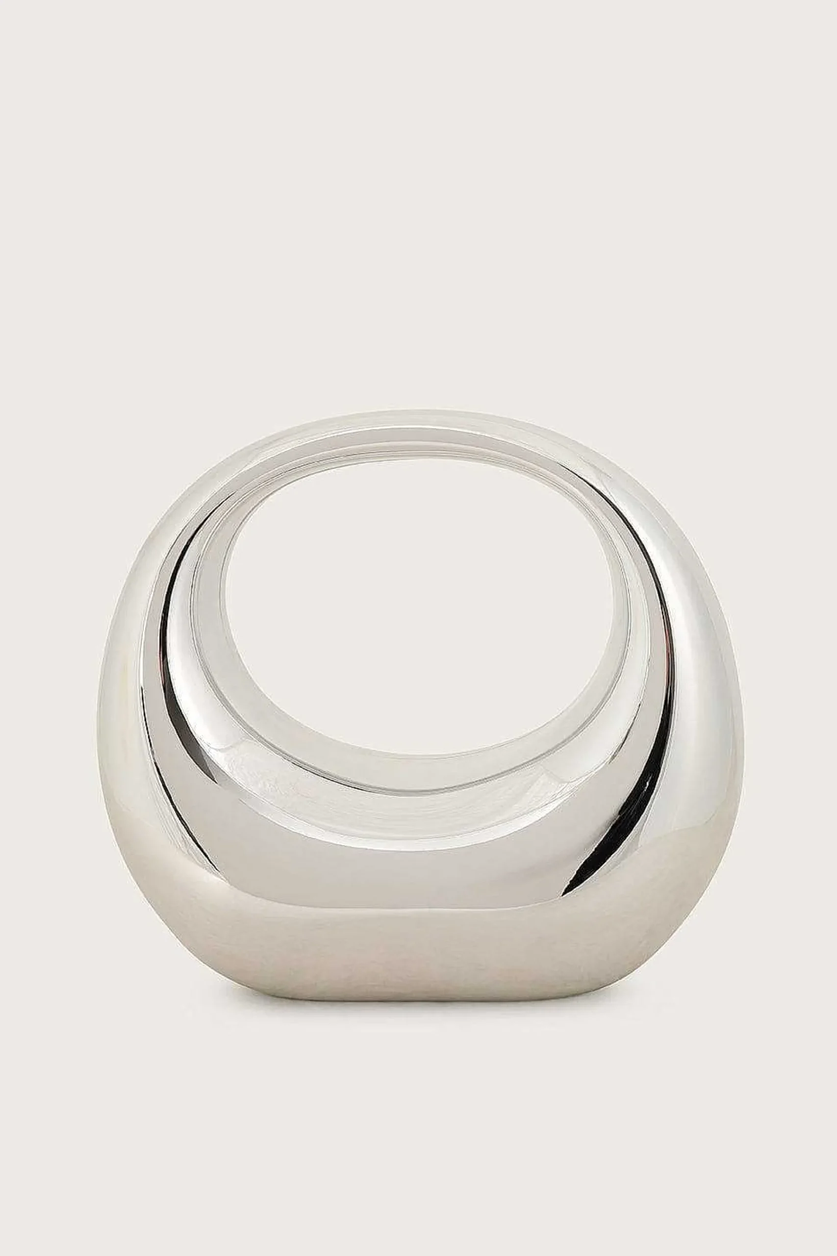 Viviana Sculptural Acrylic Clutch Bag In Silver<Lavish Alice Cheap