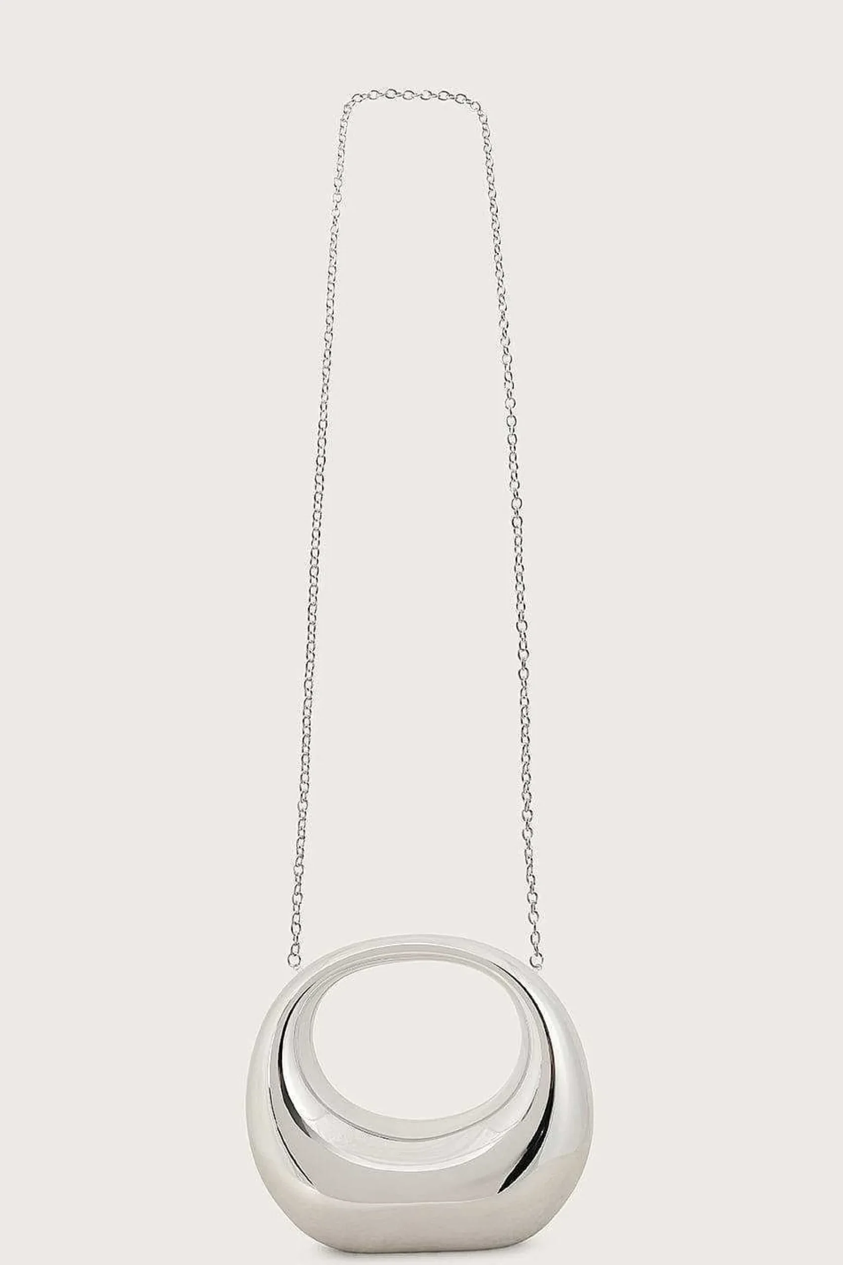 Viviana Sculptural Acrylic Clutch Bag In Silver<Lavish Alice Cheap