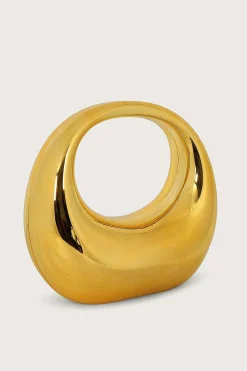 Viviana Sculptural Acrylic Clutch Bag In Gold<Lavish Alice Best Sale