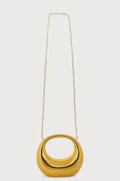 Viviana Sculptural Acrylic Clutch Bag In Gold<Lavish Alice Best Sale